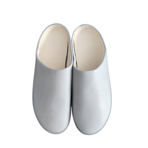 OluKai Hamani Blue Storm Gray Leather Mule Mens Size 11 - Picture 1 of 13